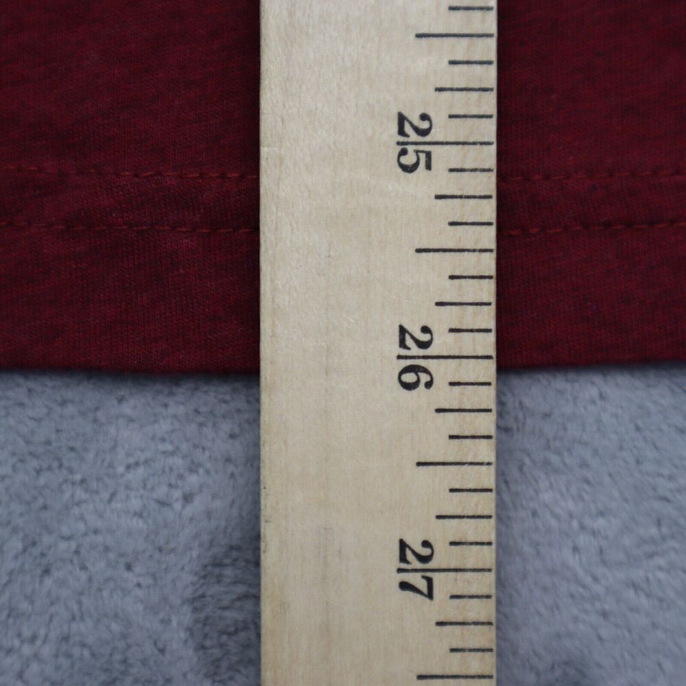 HM Shirt Mens M Red Plain Round Neck Short Sleeve Regular Fit Casual Tee - Picture 13 of 16